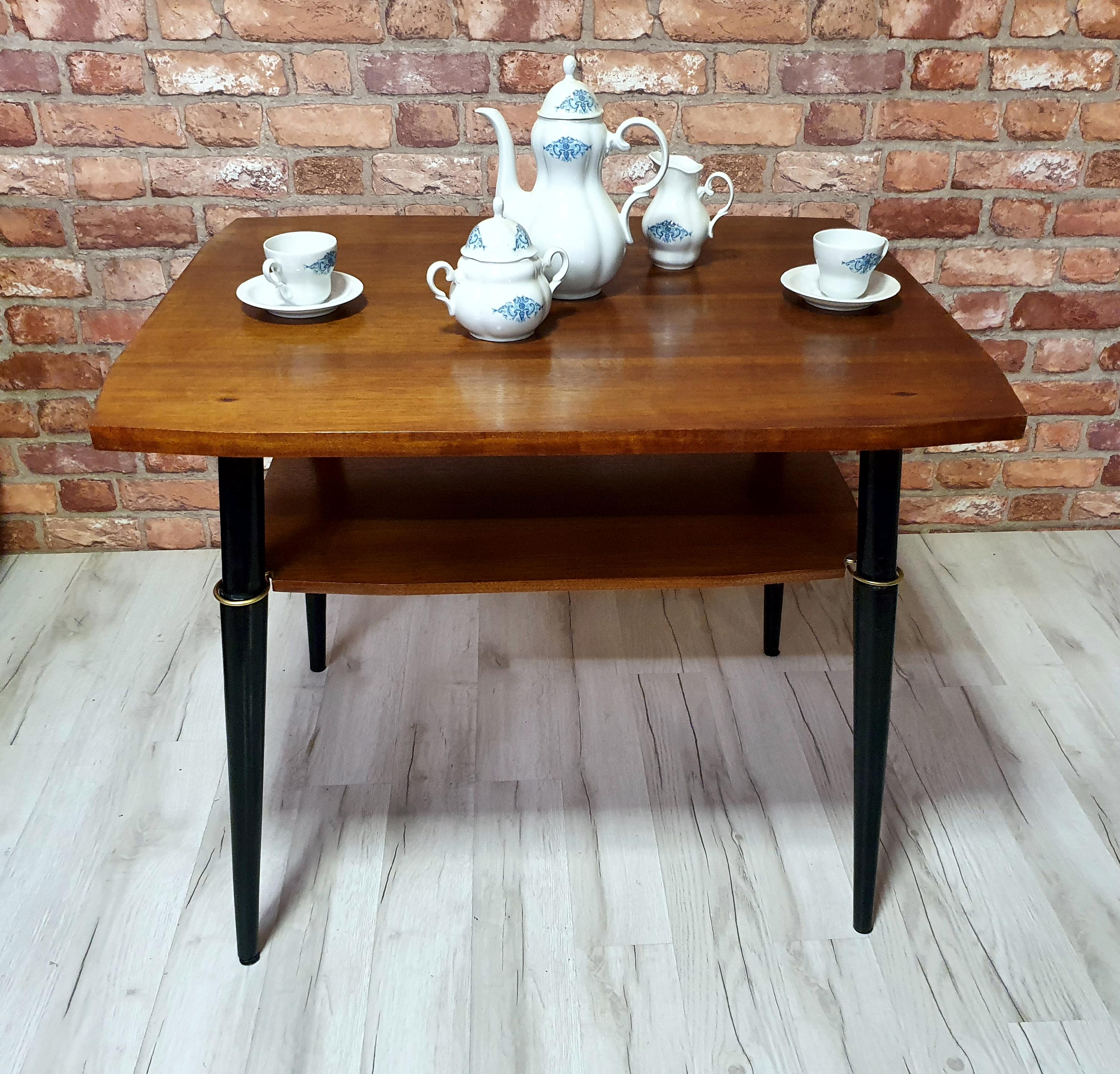 Renovated coffee table with two tops from the 70s