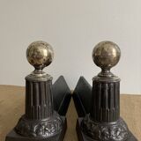 Pair of neo-classical andirons