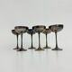 Ensemble de 6 coupes à champagne en laiton argenté, années 1970, Italie.