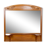 Important miroir en chêne sculpté, Art Nouveau, Circa 1910