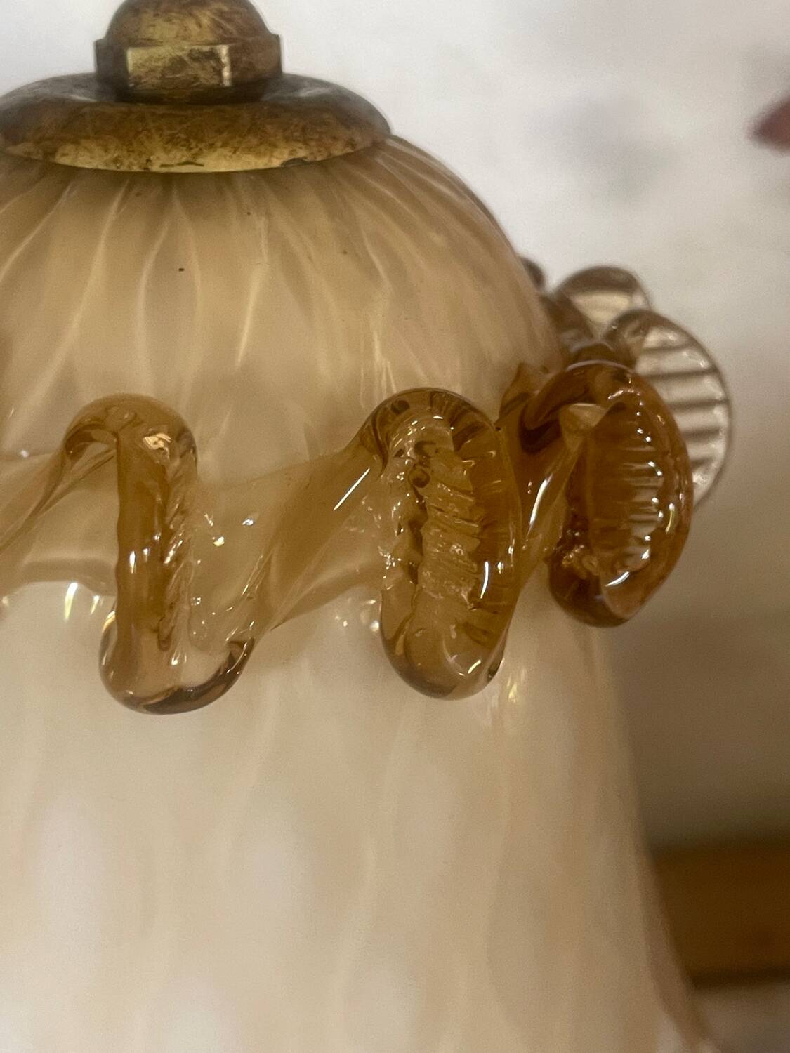 Paire de lampes de chevet en verre de Murano