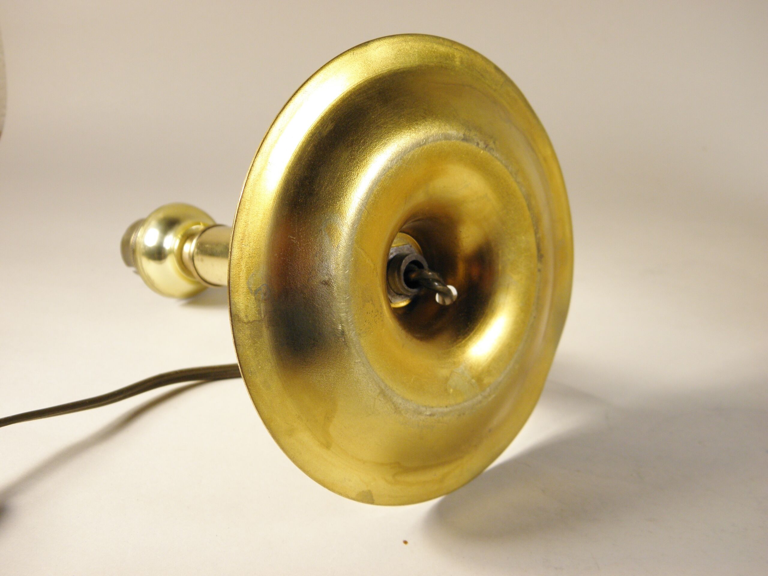 Golden brass candlestick lamp