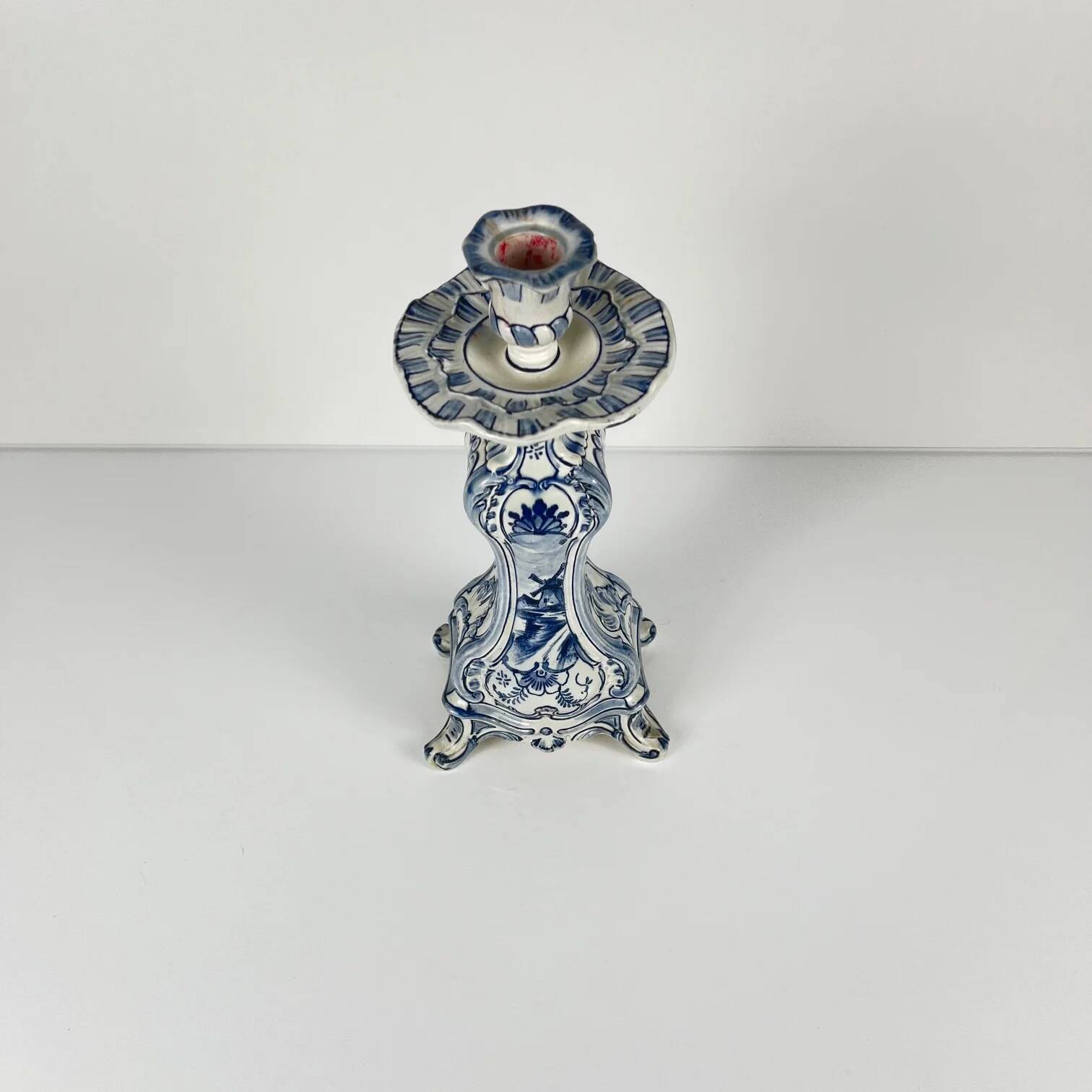 Bougeoir Delft par Royal Bonn, fin XIXe - début XXe