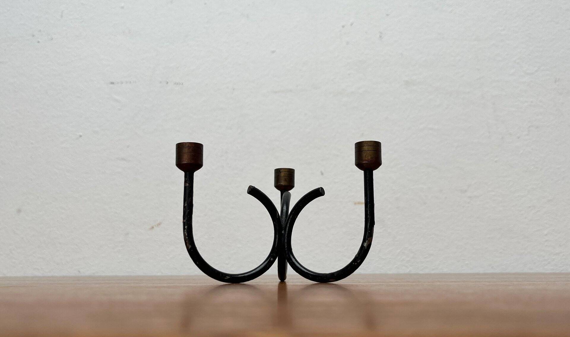 Bougeoir en Métal Style Cordon du Milieu du Siècle, Années 1960