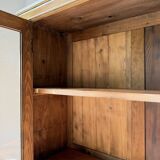 Glass cabinet or display case in pine 1950