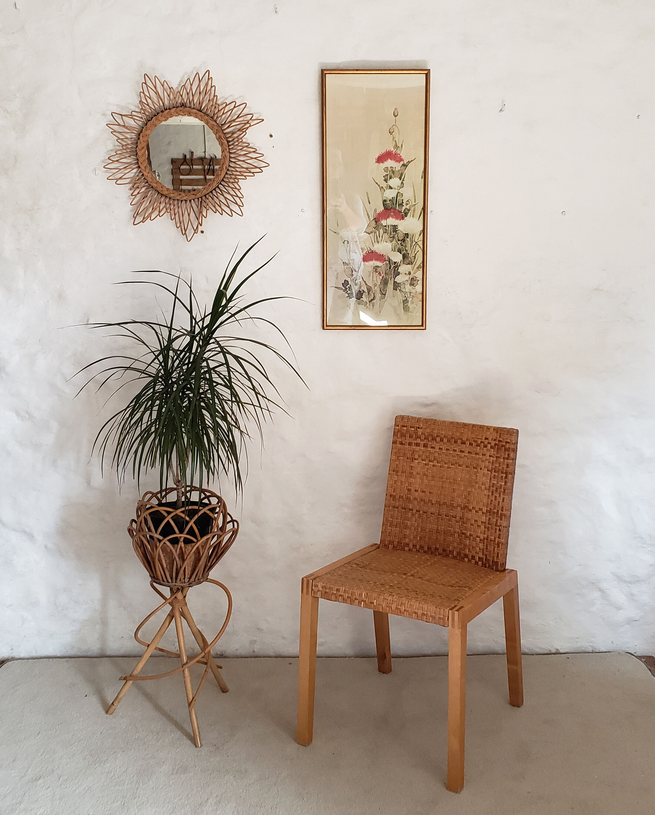 Rattan indoor planter