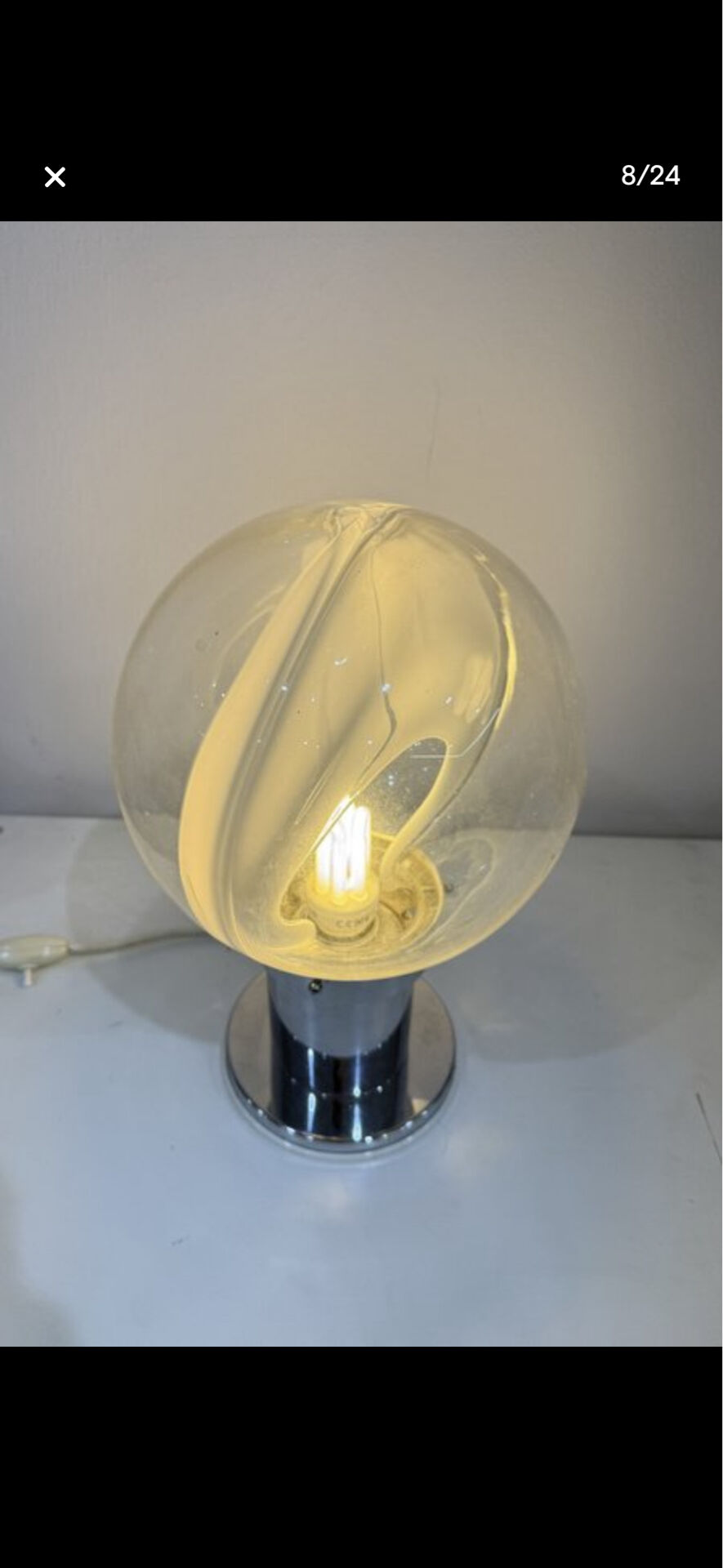 Lampe Murano "Venini" de Toni Zuccheri