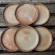 6 flat stoneware plates