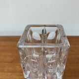 Vintage German Lead Crystal Block Vase, 1970s