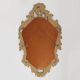 Belgian Baroque Gold Framed Oval Mirror, 1950s