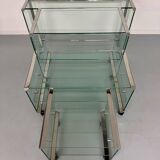 Italian design glass console storage unit by Gallotti & Radice An70