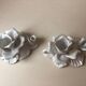 Set of 2 candlesticks in white porcelain