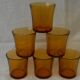 Lot de 6 verres en verre ambré duralex.