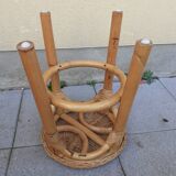 Rattan and wicker stool