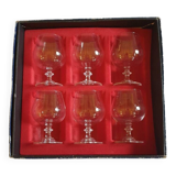 6 verres à cognac en cristal
