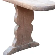 Long French wabi-sabi bench in weathered pine – circa 1900
