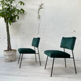 Paire de chauffeuses vintage