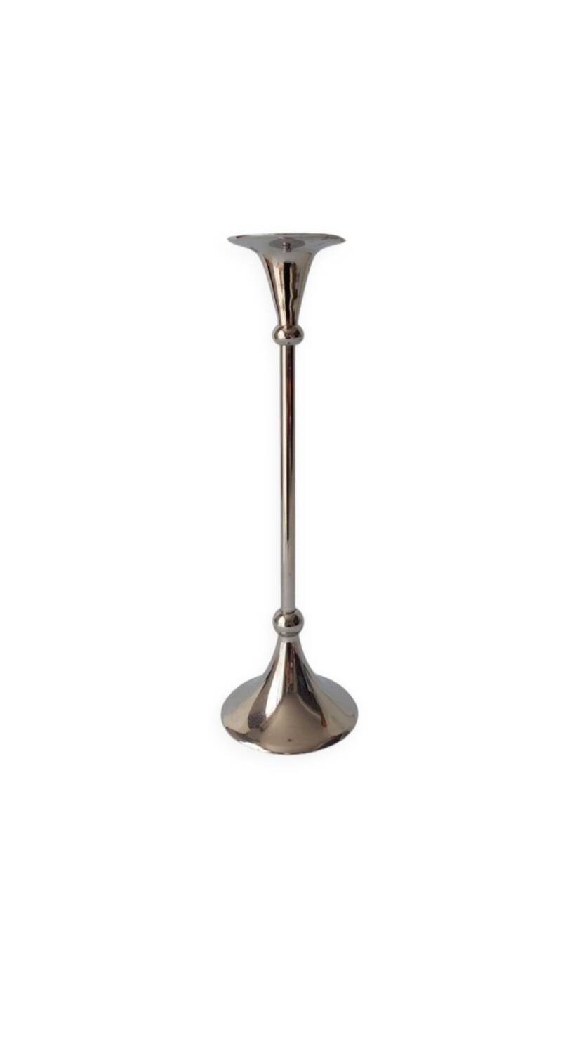 Silver metal designer candlestick
