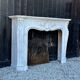 Louis XV style fireplace in Carrara marble and cast iron fireplace