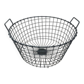 Black metal basket