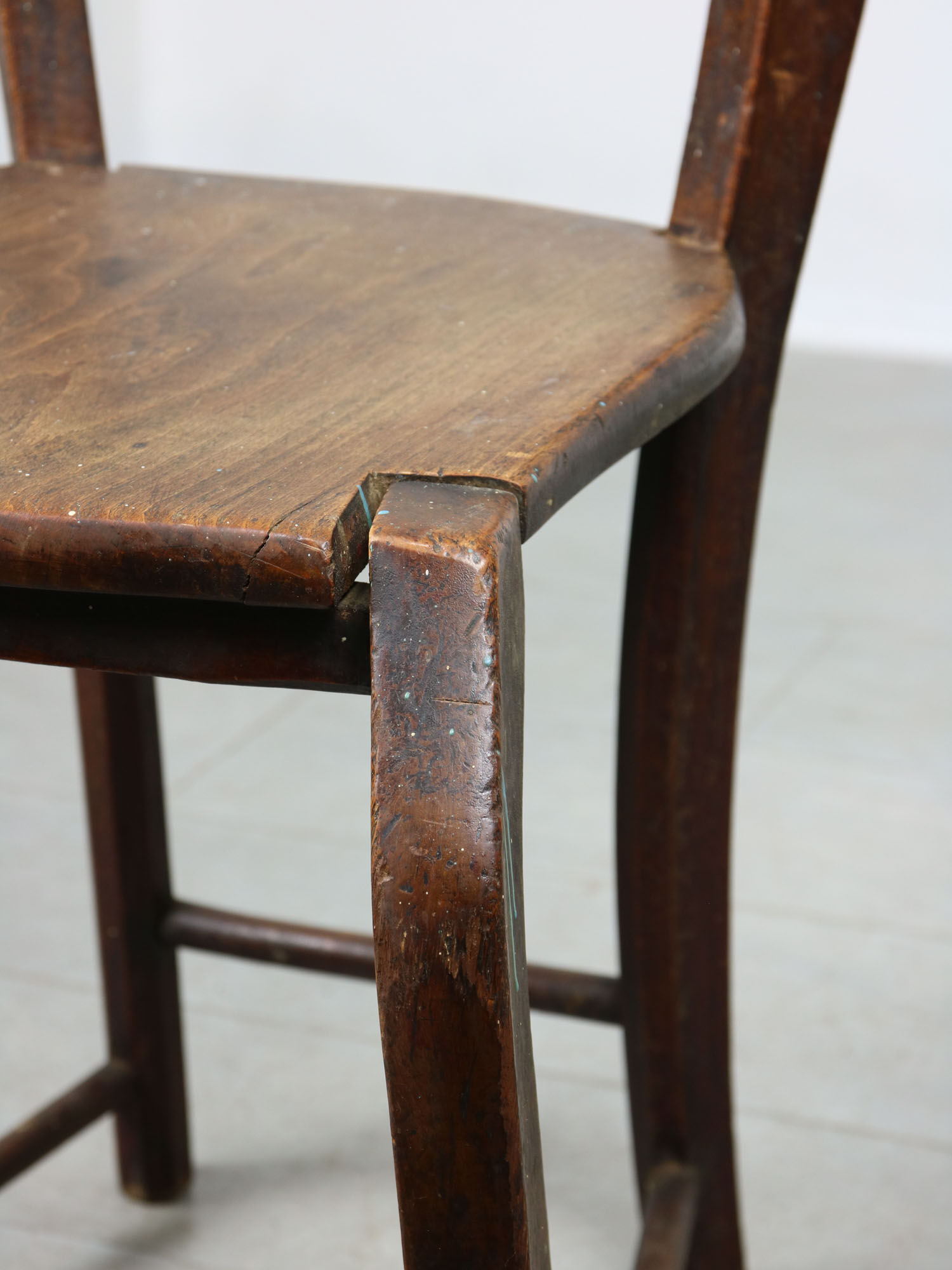 Antique Patinated Children's Chair, 1890s