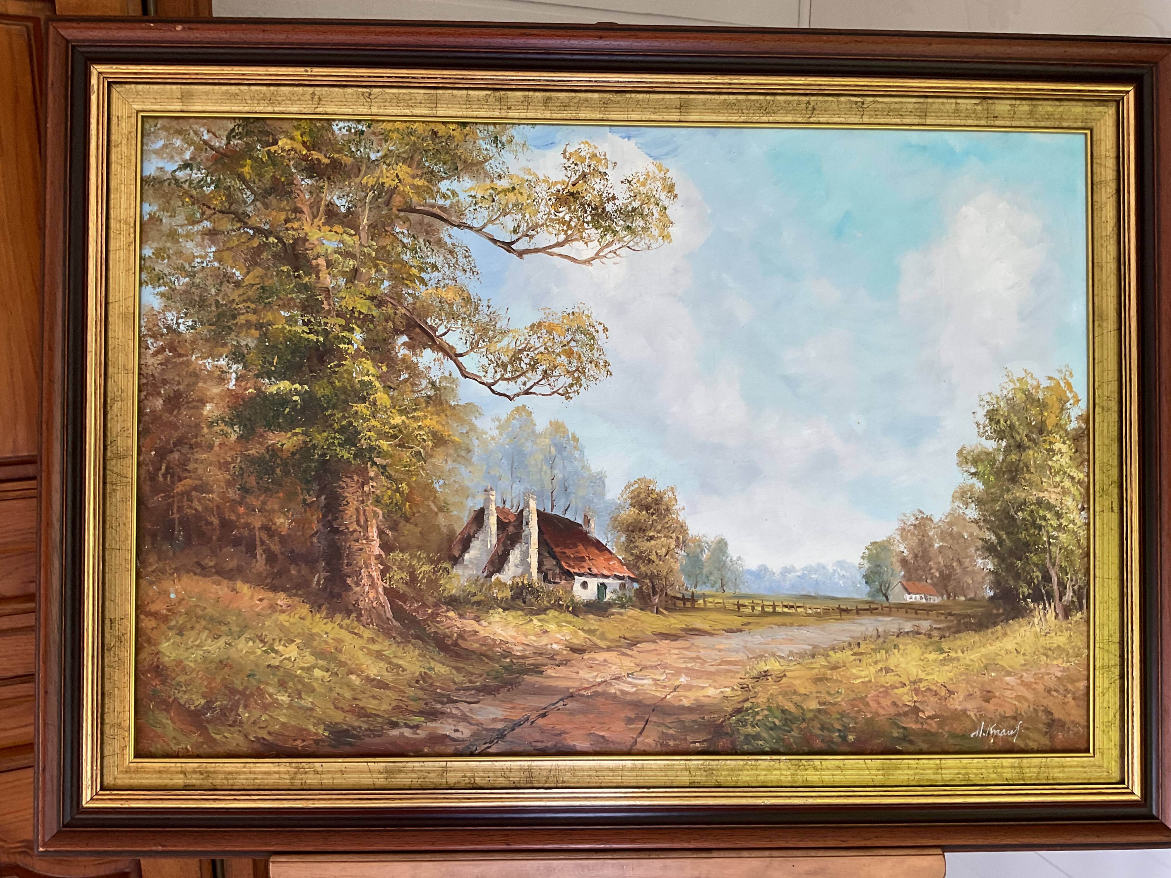 Oil on canvas landscape
