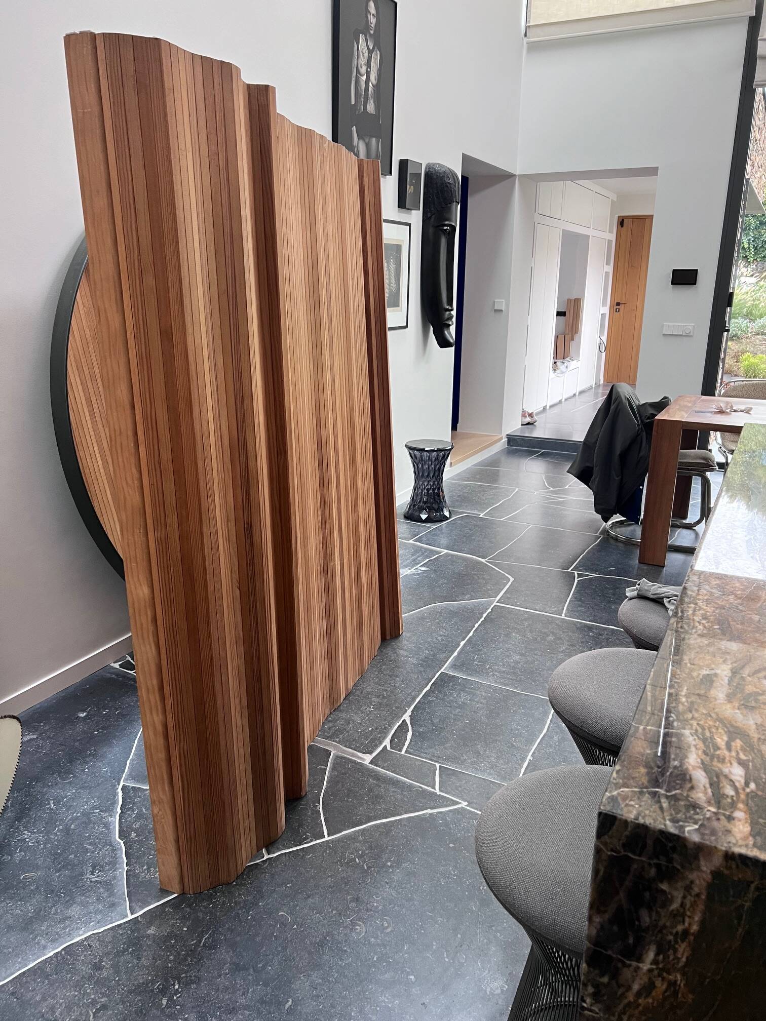 Art deco wooden screen - 1950s