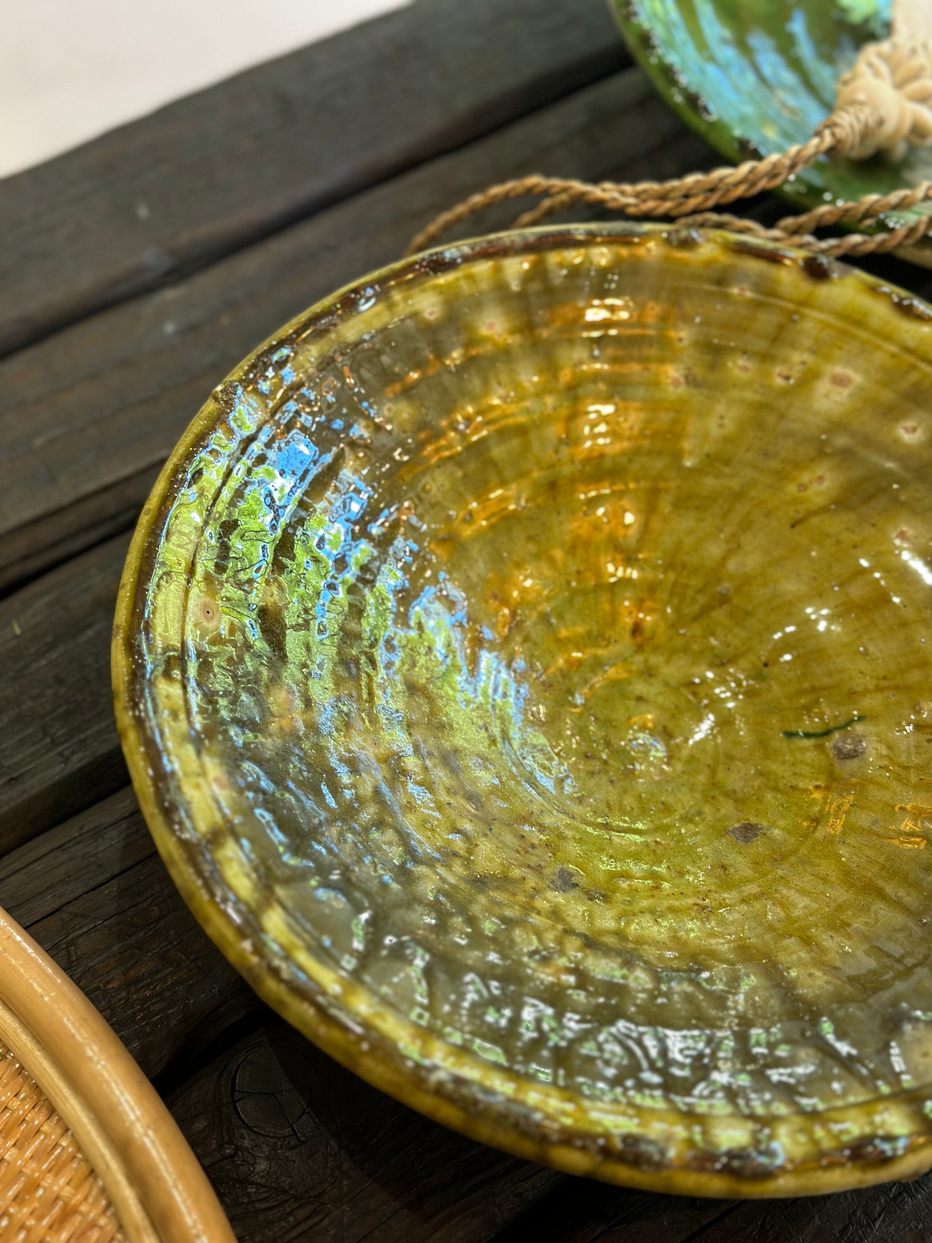 Fruit plate Tamegroute in glazed ceramic