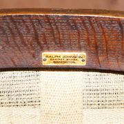 Antique English Edwardian captain's chair in oak by Ralph Johnson.