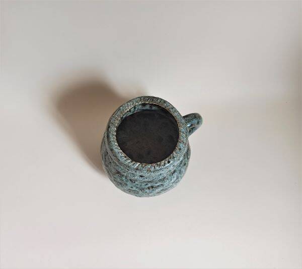 Blue ceramic vase vallauris