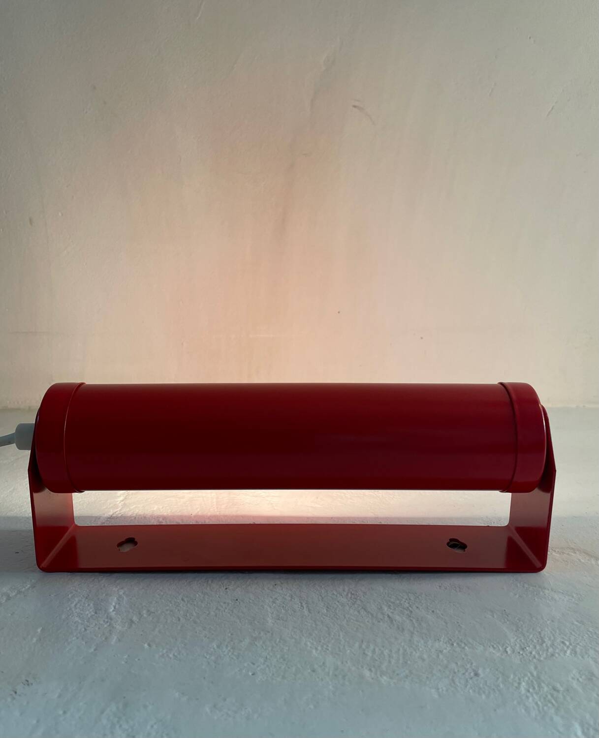 Red metal wall light