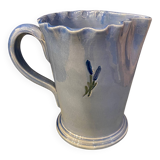 LAVENDER BLUE GLAZED TERRACOTTA WATER PITCHER