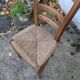 Pair of straw chairs