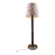 1950s turned wood floor lamp