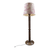 1950s turned wood floor lamp