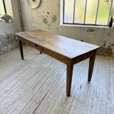Pine and oak + walnut farmhouse table 1950