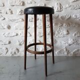 High wooden stool