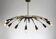 1950s chandelier in brass for 16 bulbs, diameter 100cm