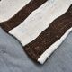 6x7 Natural White & Brown Kilim Rug, 183x212Cm