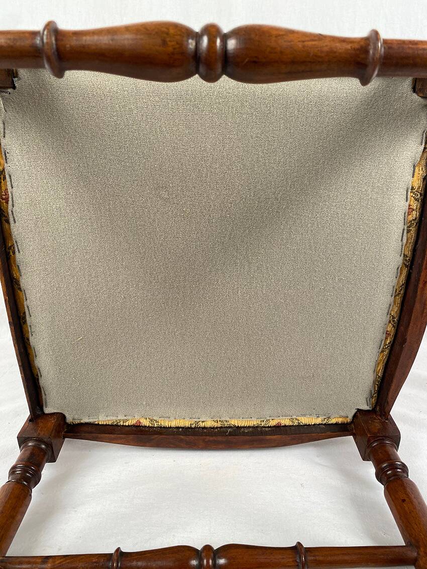 Fauteuil de coin à dossier lyre, vers 1900