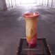 LARGE BIOT BLOWN GLASS VASE, SABA FRERES