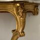 Console style louis xv, bois dorée et marbre, xixème siècle