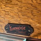 Bibliothèque vintage du milieu du siècle avec portes coulissantes en verre par Turnidg