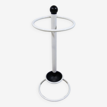 Umbrella stand in white & black by D-TEK 1980’s