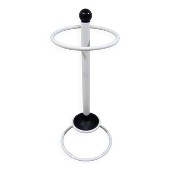 Umbrella stand in white & black by D-TEK 1980’s