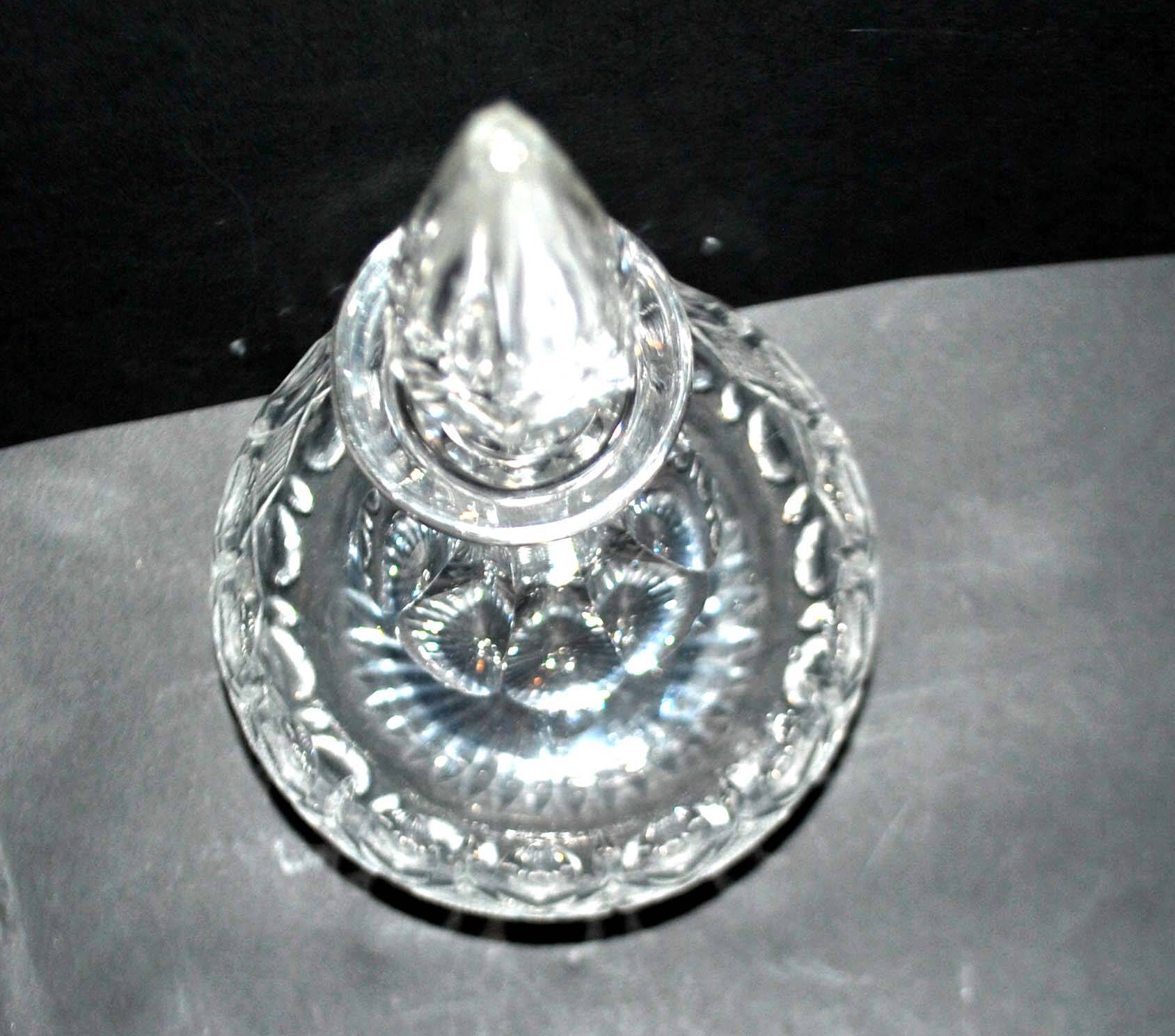 Saint-louis cut crystal carafe baccarat olive diamond bevel decoration 33 cm