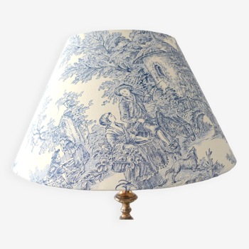 Vintage toile de Jouy lampshade, large size