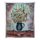 Tableau huile sur toile d cherou vase de fleurs