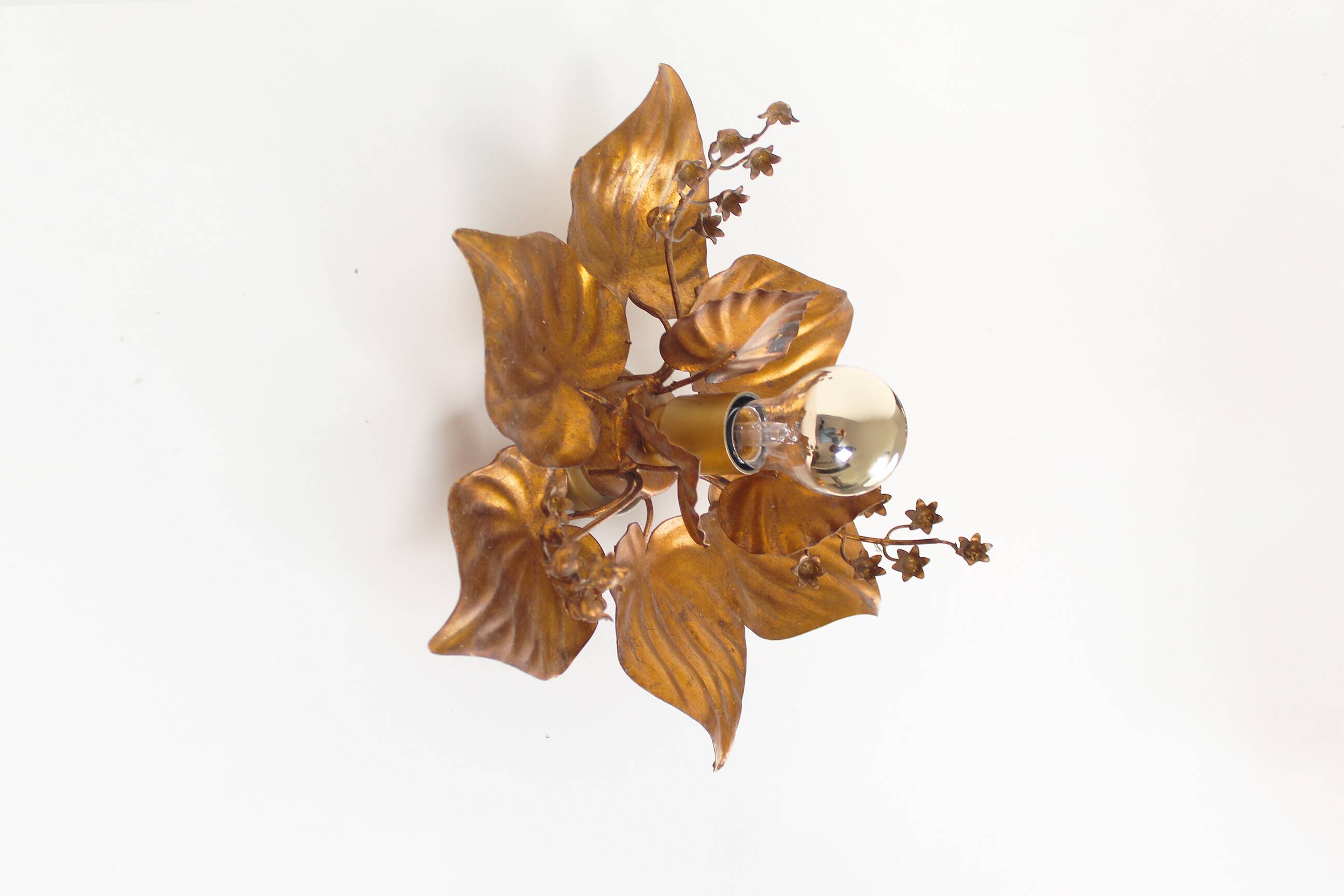 Applique murale florentine italienne originale en dorure « Glycine » de Masca