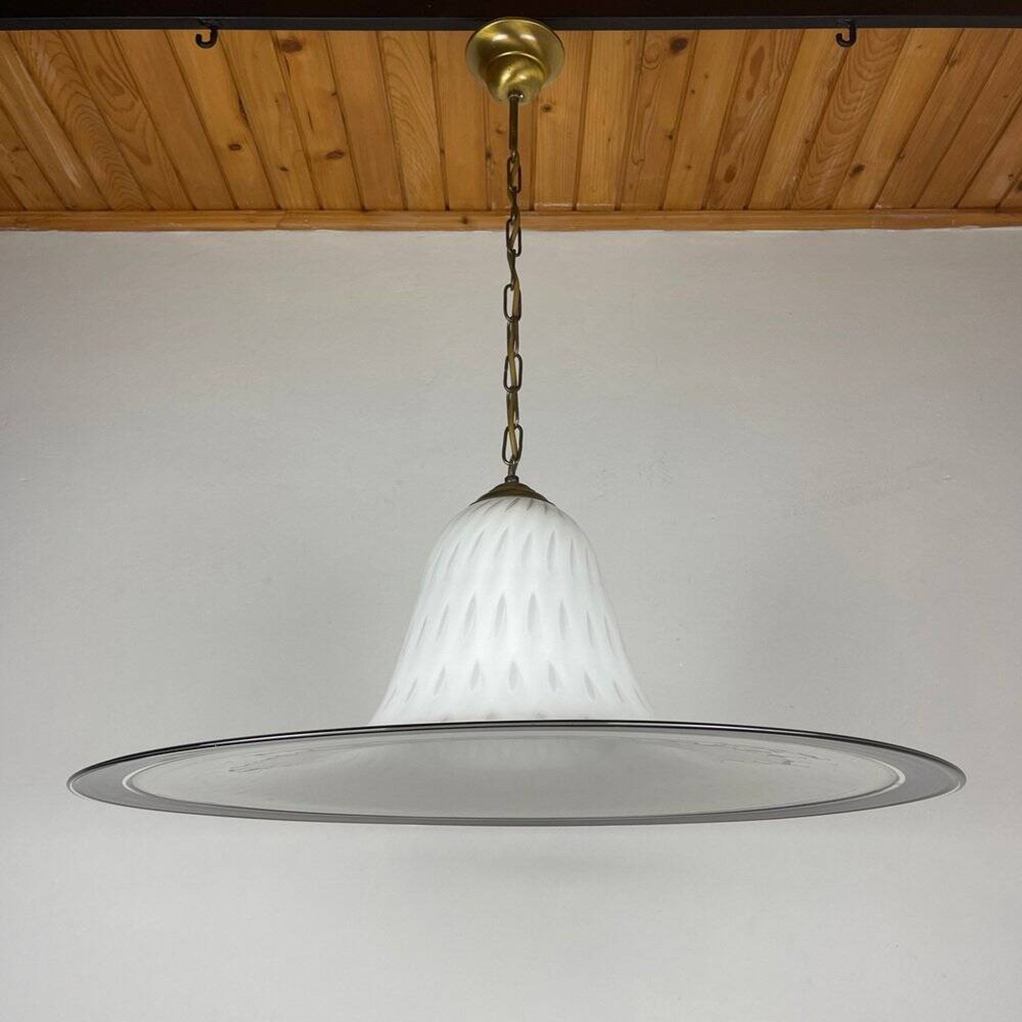 Vintage Murano glass pendant lamp from Vetri Murano, Italy, 1970s.